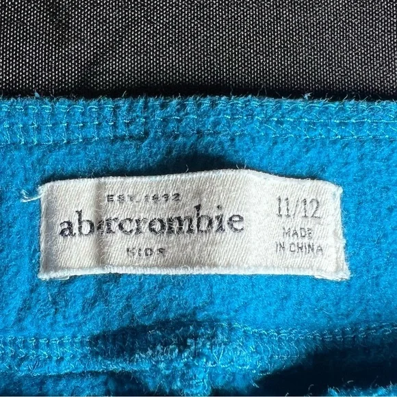 Girls Abercrombie & Fitch Kids Open-hem Turquoise Sweatpants - Picture 4 of 4